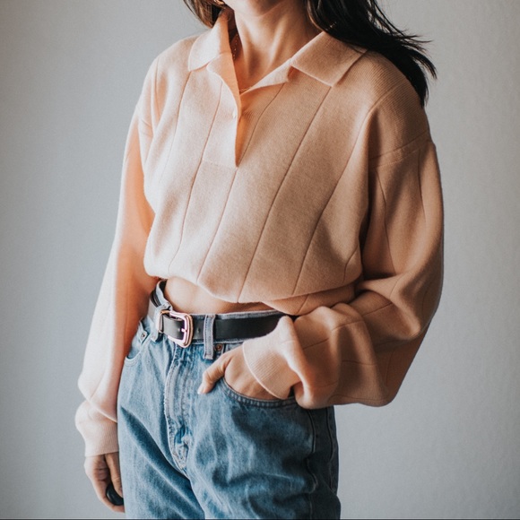 Vintage Liz Claiborne Light Peach Sweater - Picture 7 of 7